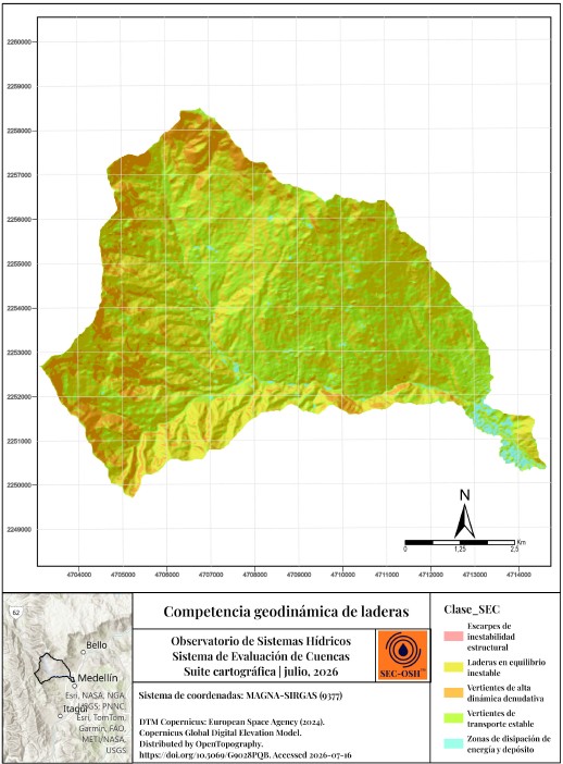Competencia geodinámica de laderas